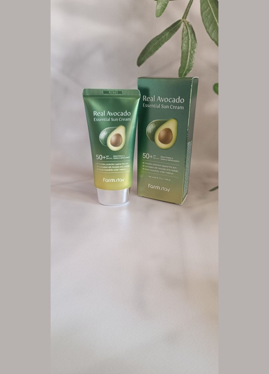 Сонцезахисний крем з авокадо Real Avocado Essential Sun Cream SPF50+, 70ml FarmStay (347242534)
