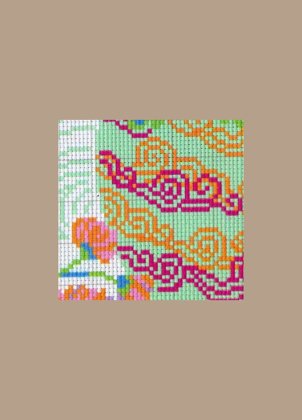 Набір для вишивання хрестиком по нанесеному на канву схемі "Elegant chrysanthem". AIDA 14CT printed 30*51 см Joy Sunday (313613280)