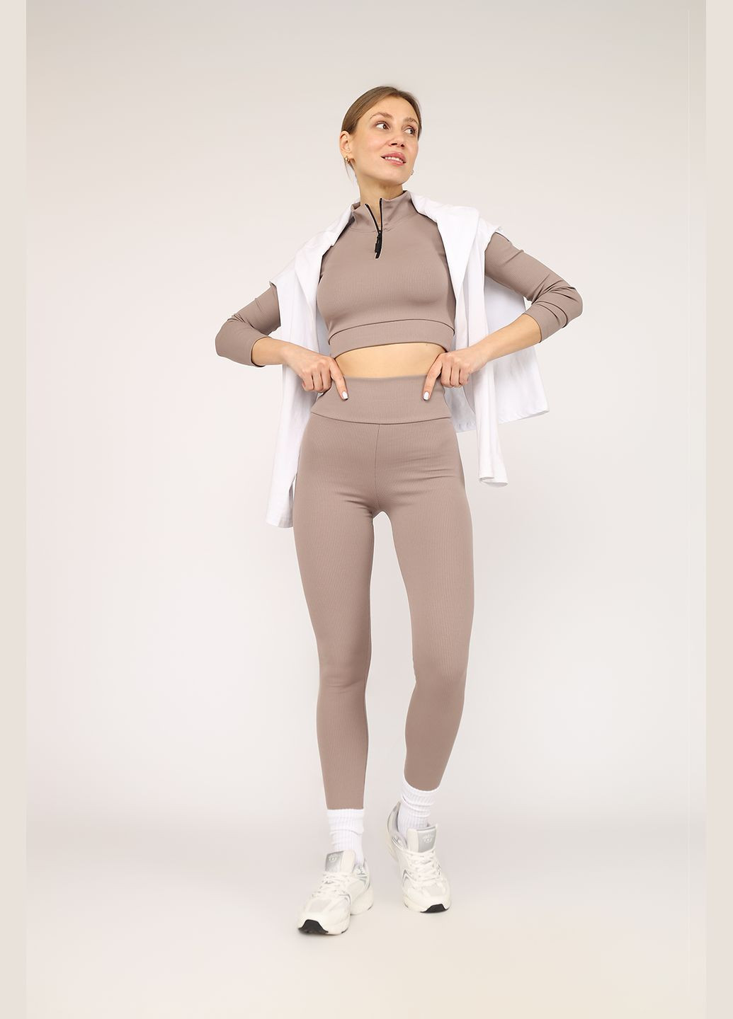 Футболка слим женская цвет капучино CB-00272860 PRENSES - (330223066)