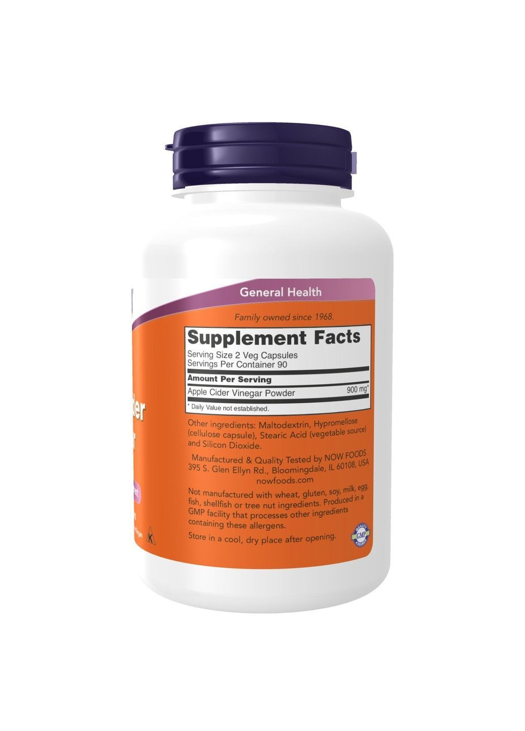 , яблочный уксус, 450 мг, 180 растительных капсул Now Foods (366741066)