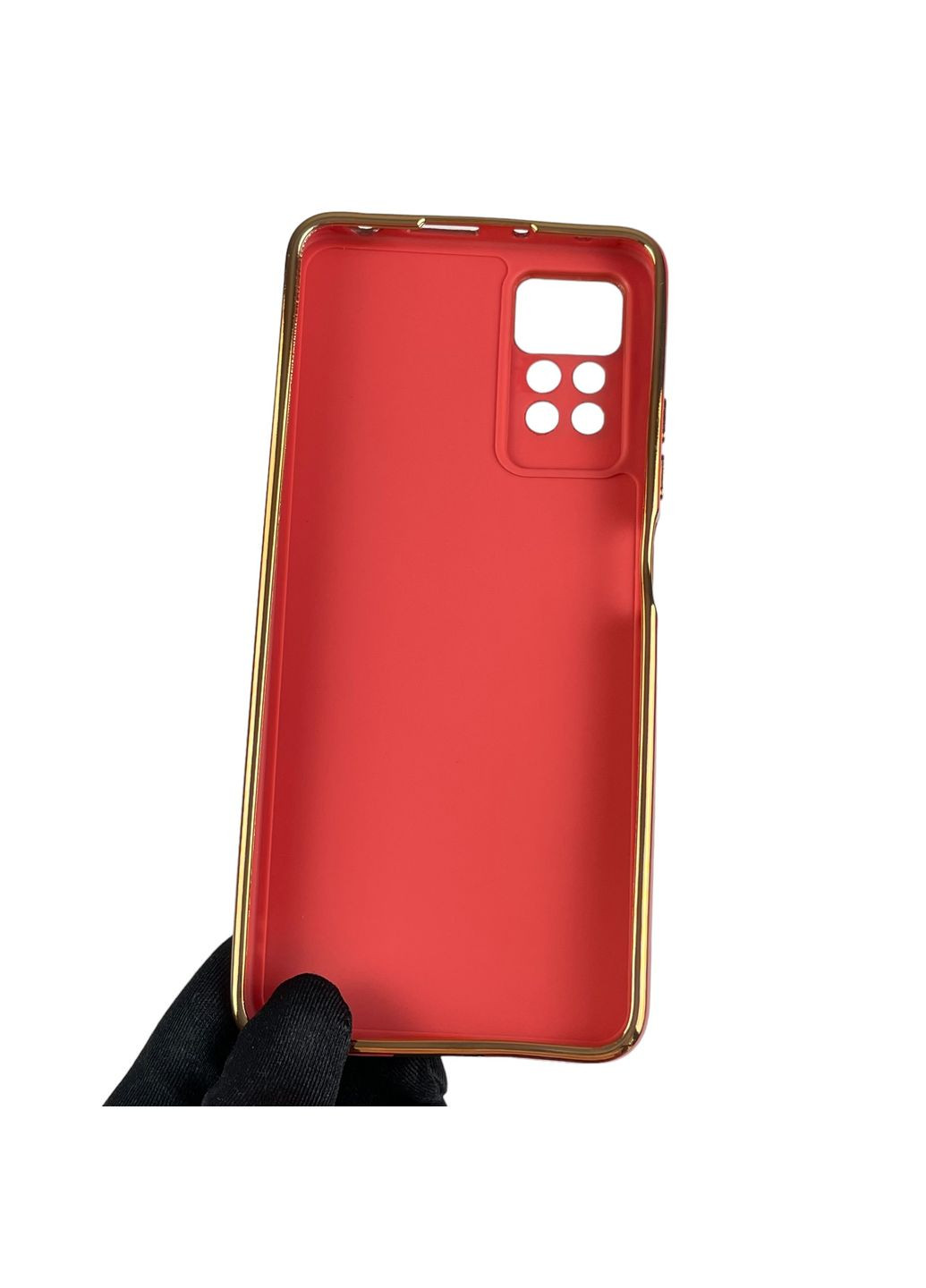 Чехол для Redmi Note 12 Pro 4G с золотой окантовкой защитой камеры на сяоми редми нот 12 про 4г красный Xiaomi (366022522)