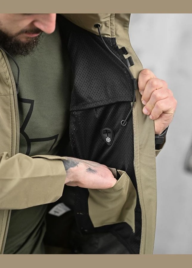Тактична вітровлаго захисна куртка Antanta кайот дл No Brand (326504297)