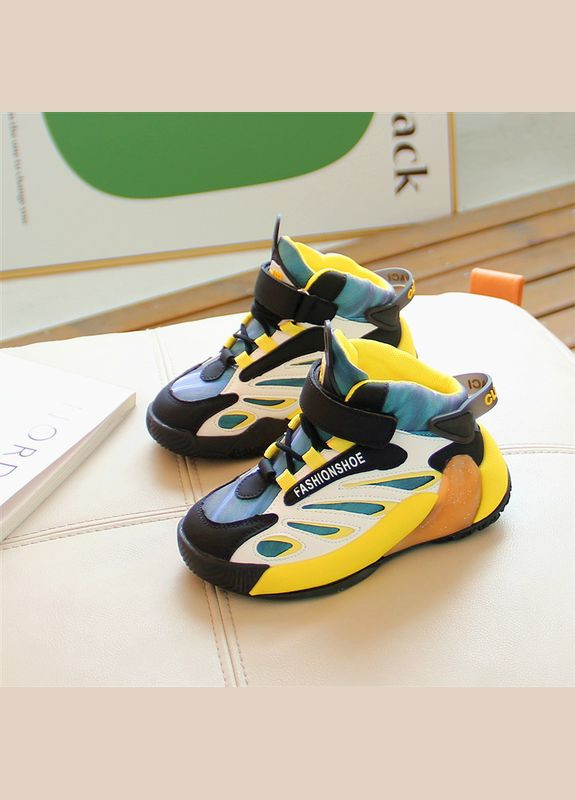 Желтые зимние ботинки детские спортивные fashionshoe ( ) (17092) Qoopixie