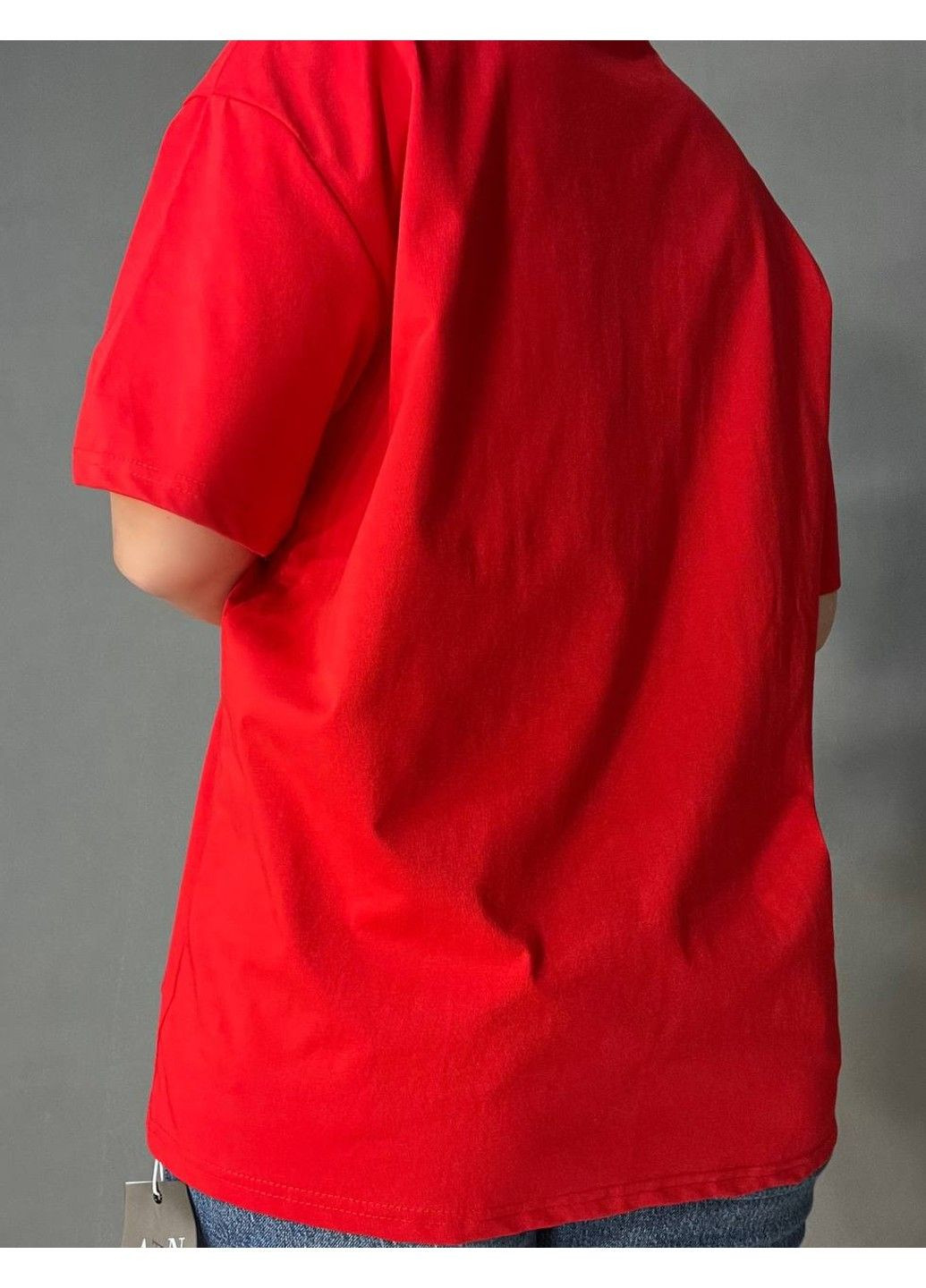 Футболка женская A-N 2396 оверсайз с мишкой и блестками No Brand - (329655375)