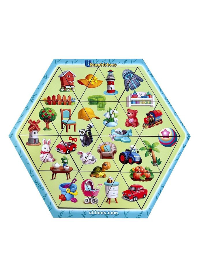 Дерев'яний пазл головоломка «Асорті» Ubumblebees (365640153)