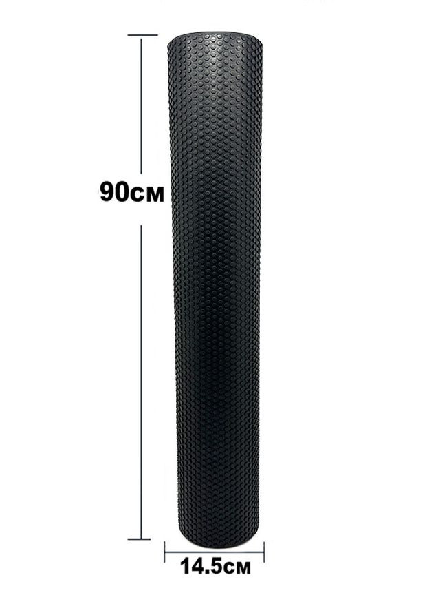Масажний ролик Foam Roller 90 см Чорний EasyFit (365549575)