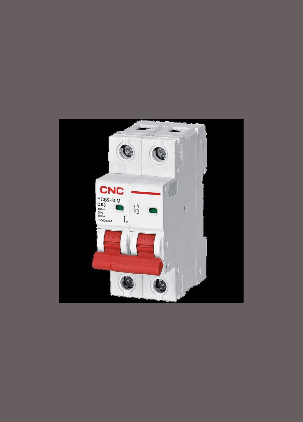 Автоматический выключатель 2P 63A 6kA "C" [Б00038282] YCB9-80M CNC (338190932)