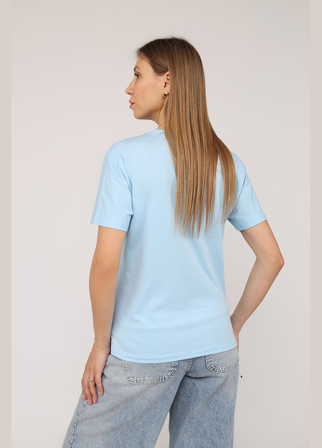 Футболка з коротким рукавом жіноча колір блакитний CB-00275259 Carla Mara - (330223275)