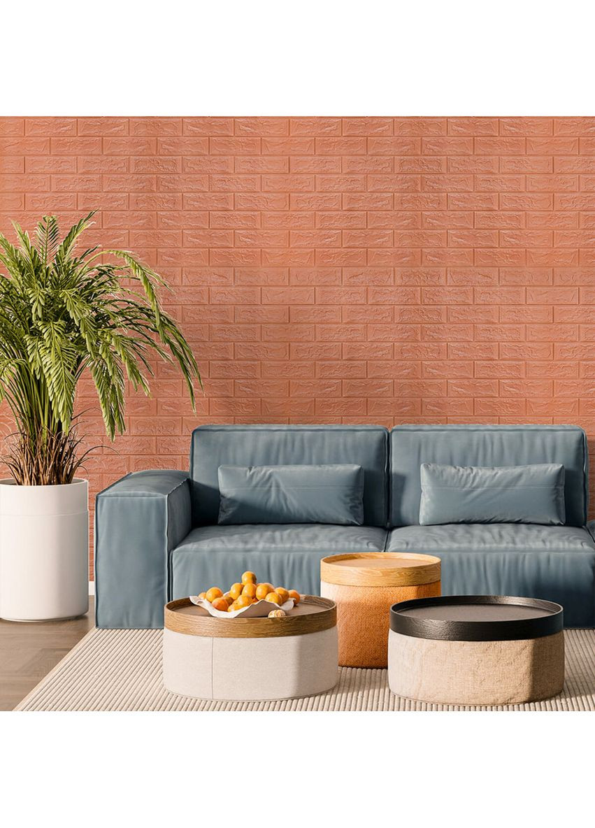 3D панель самоклеящаяся 700x700x7мм кирпич Пудра SW-00001800 Sticker Wall (362115175)