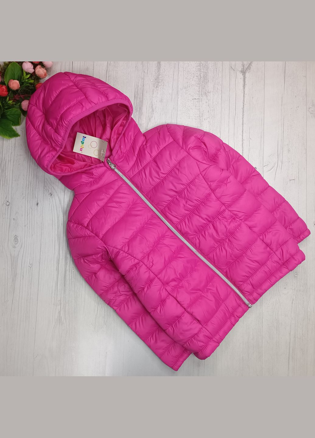 Розовая демисезонная куртка для девочки Lupilu