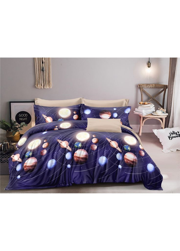 Постельное белье Сатин 22-1282 Night Space Полуторный (m220822) Mirson Сатин 22-1282 Night Space Полуторний (366562888)