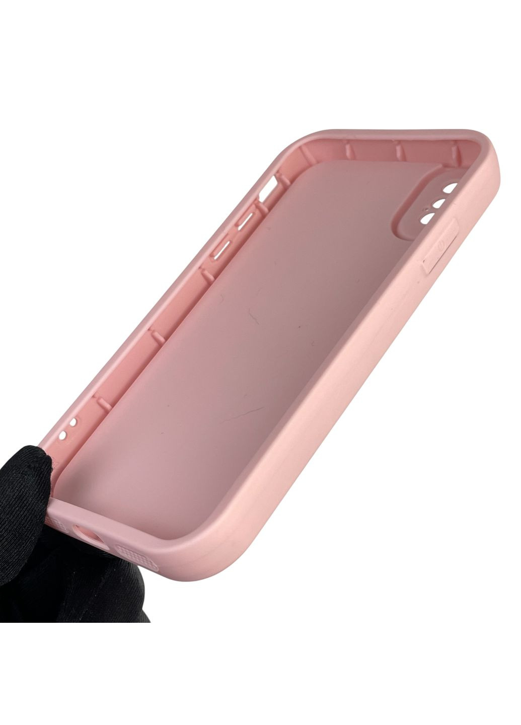 Чохол силіконовий Soft Touch з 3D принтом для iPhone X рожевий (Повний захист камери) Apple (370671588)