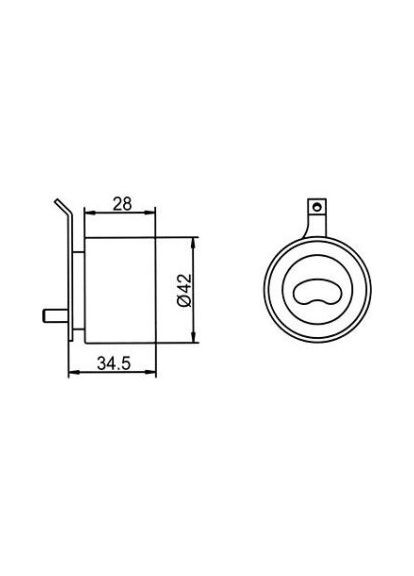Ролик натяжной DAEWOO MATIZ (M200,M250) 0.8 [F8CV] (пр-во) GT90580 GMB (366275884)