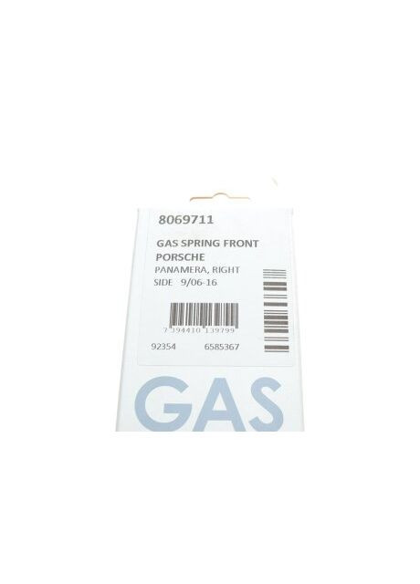 Амортизатор капота PORSCHE PANAMERA, RIGHT SIDE 9/06-16 8069711 Lesjofors (366172886)