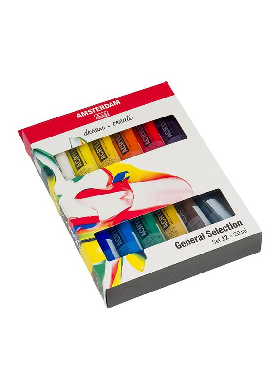 Набір акрилових фарб Royal Talens Standart General Set 12 кольорів по 20 мл Amsterdam (342121282)