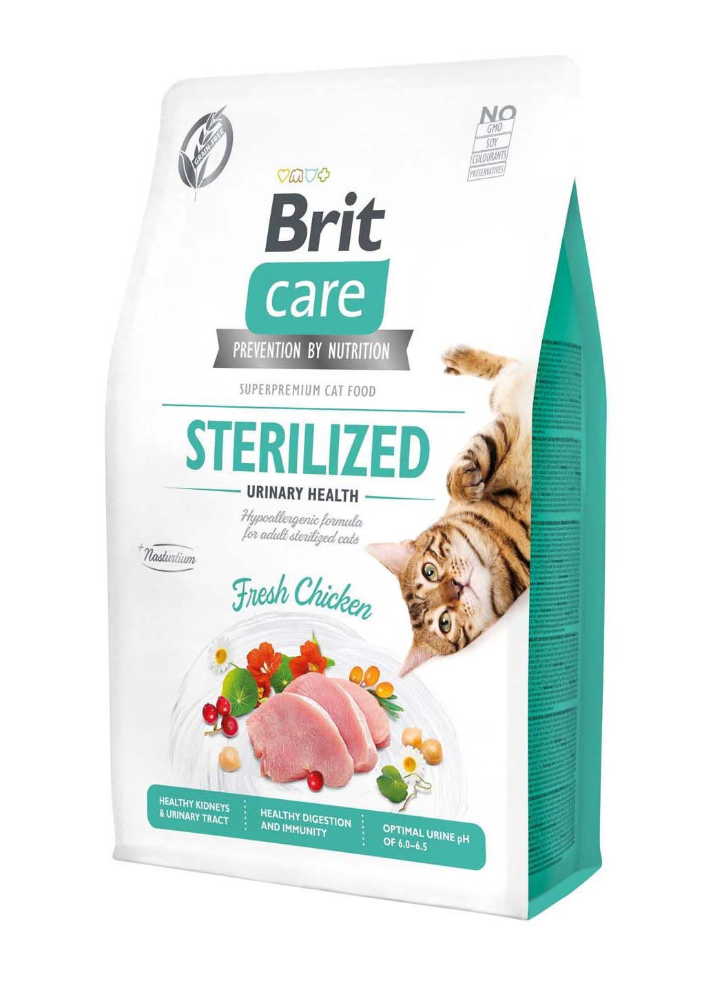 Сухий корм для стерилізованих котів Cat GF Sterilized Urinary Health з куркою 2 кг Brit Care (286472471)