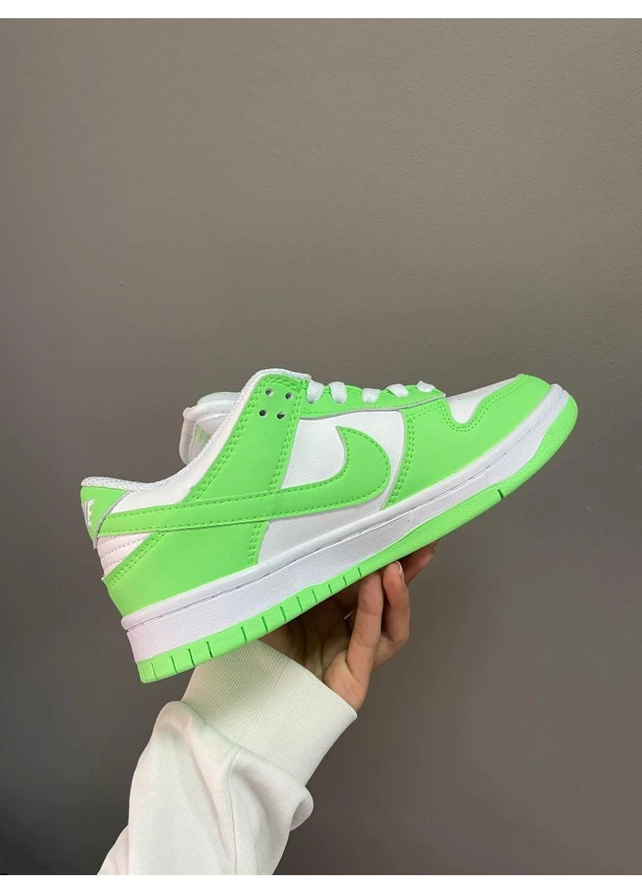 Білі кросівки чоловічі nike sb dunk green white найк сб данк білі демісезон No Brand