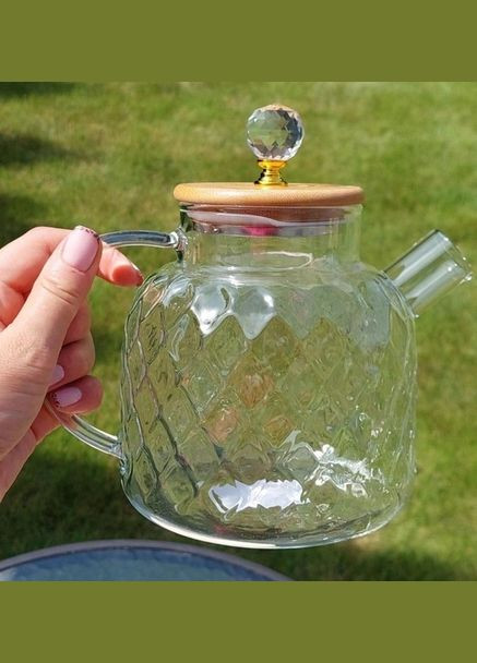 Чайник заварювальний Ромбус 102-374 1000 мл прозорий Olens (365828961)