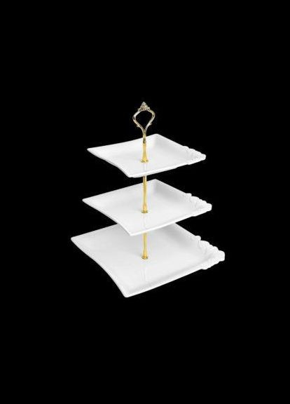 Фруктовница фарфоровая – три яруса 7"-8"-10" (MC4877) No Brand (322593518)