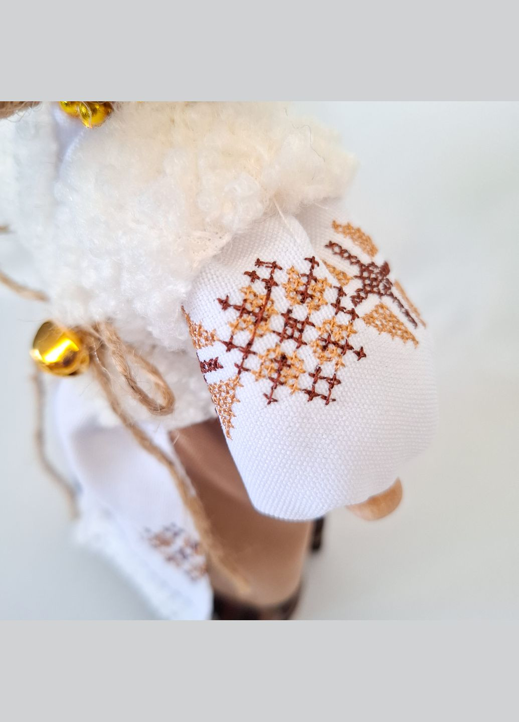 Коза Українська декоративна лялька в стилі мотанка сімейний оберіг No Brand 20 см (316712677)