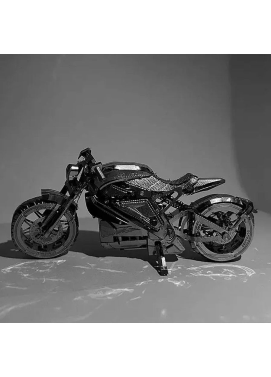 Металевий конструктор 3D Мотоцикл Harley-Davidson 12,8×6,2×4,3 см, декоративна модель для дітей та дорослих, розвиваючий No Brand (364191378)