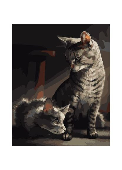 Картина по номерам "Кот-вожак" ★★★★ Strateg (361417514)