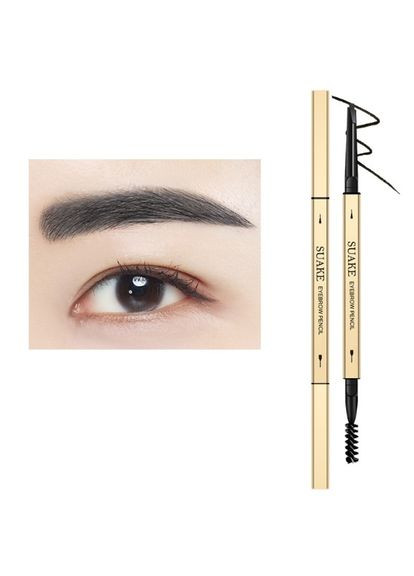 Карандаш для бровей со щеточкой 11381 оттенок 01 черный No Brand (364760674)