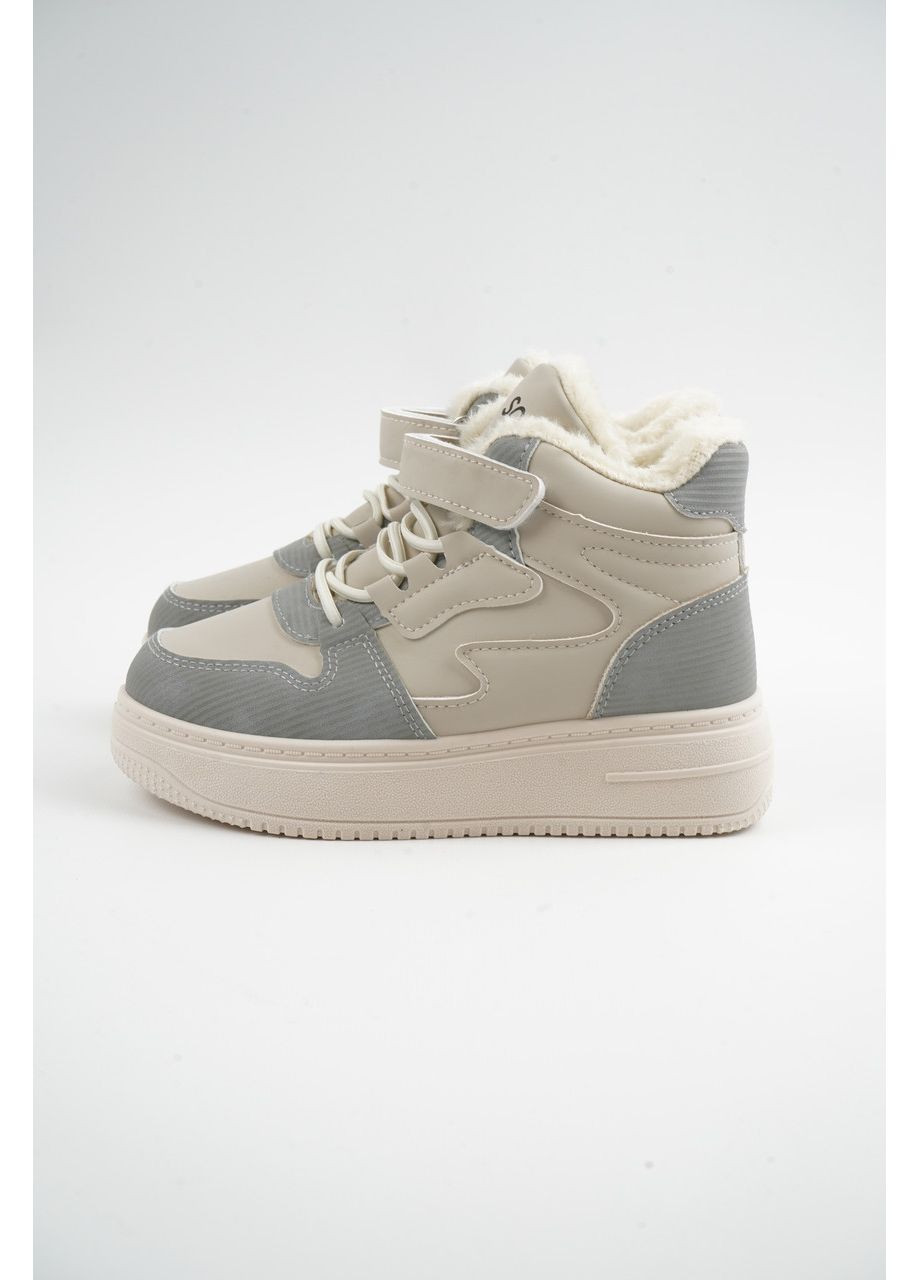 Бежеві зимові кеди для дівчинки бежеві високі (b10) 31 SOLLETA