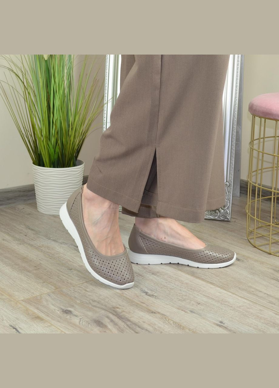 Женские балетки спортивные женские со сквозной перфорацией, цвет визон. 37 размер Vasha para | комбинированные (338794159)