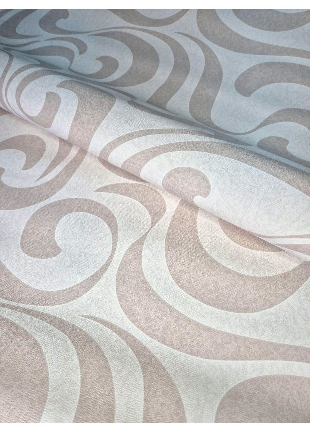 Обои виниловые на флизелине 10.05*1,06м, Le Grand 1027-02, бежевые для спальни, гостиной, детской комнаты Слов'янські шпалери (340275395)