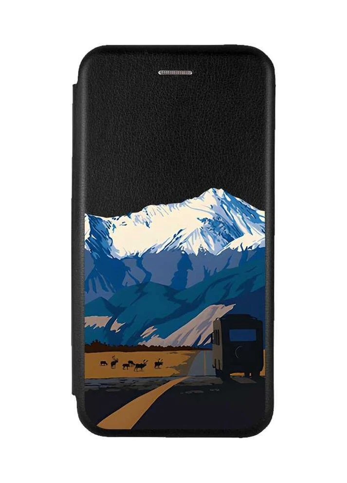 Чехол-книжка черная с рисунком на Motorola Moto G32 Пейзаж. Горы (принт 85) Creative (355395472)