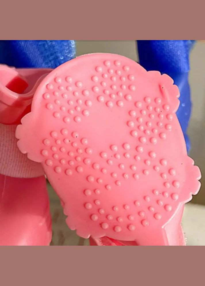 Гумове взуття для собак на липучці рожеве M No Brand (299840270)