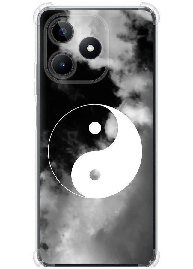 Силіконовий протиударний с посиленими кутами чохол 'Інь і янь' для Endorphone Realme C53 (369974813)