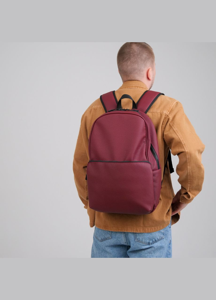 Городской рюкзак из экокожи бордового цвета с отделением под ноутбук ToBeYou x (293247134)
