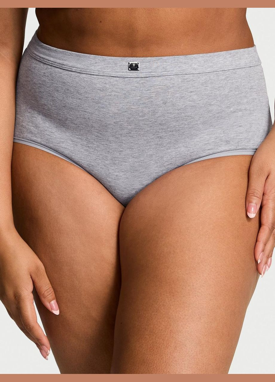 Женские трусики Logo Cotton Modern Brief серые Victoria's Secret (335806526)