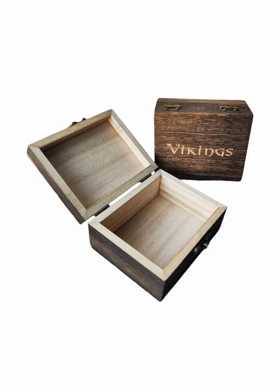 Дерев'яна подарункова коробочка Vikings з декоративним наповненням (NR0224_1) No Brand (315885450)
