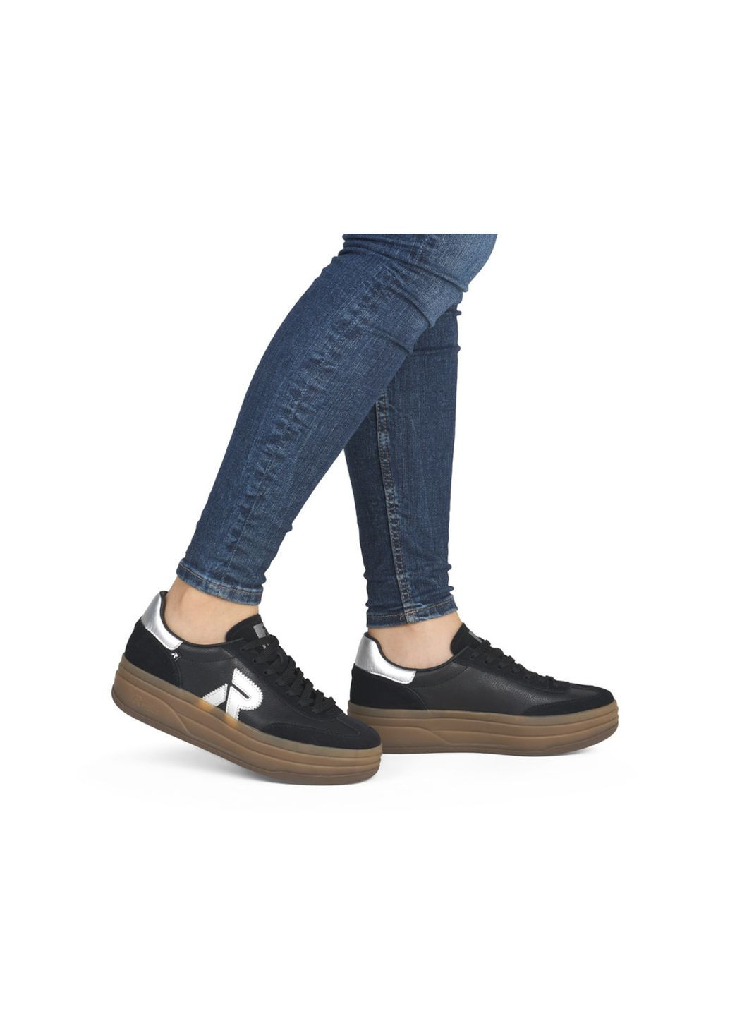 Чорні кеди жіночі w3700-00 Rieker