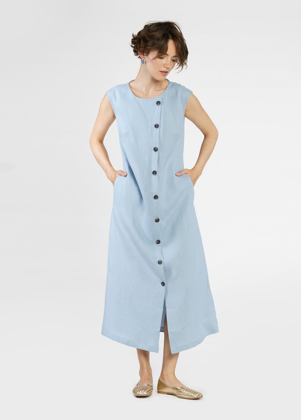 Блакитна кежуал сукня жіноча блакитна Arber