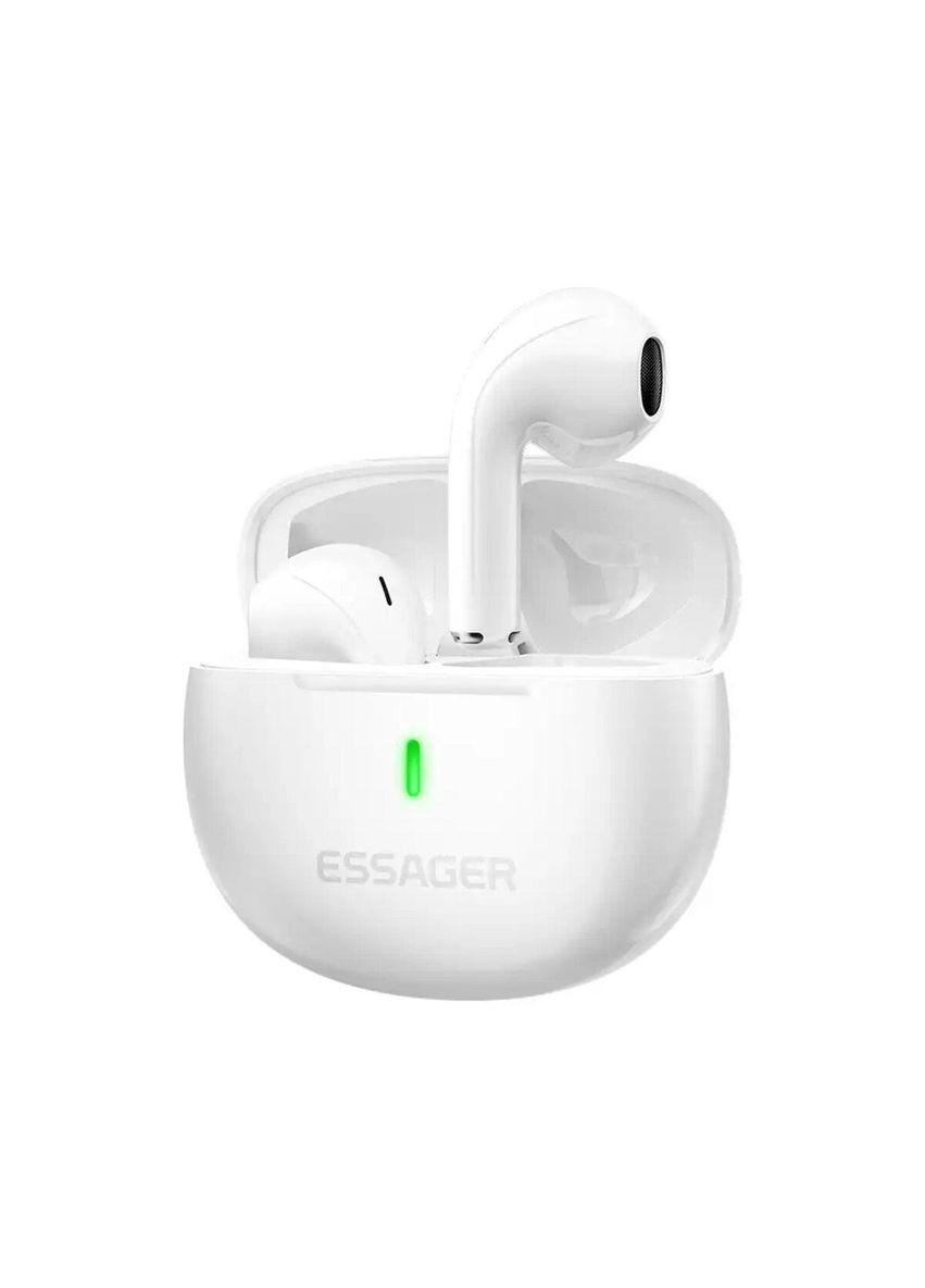 Бездротові блютуз навушники (color box) Shining TWS Bluetooth earphones White Essager (314465263)