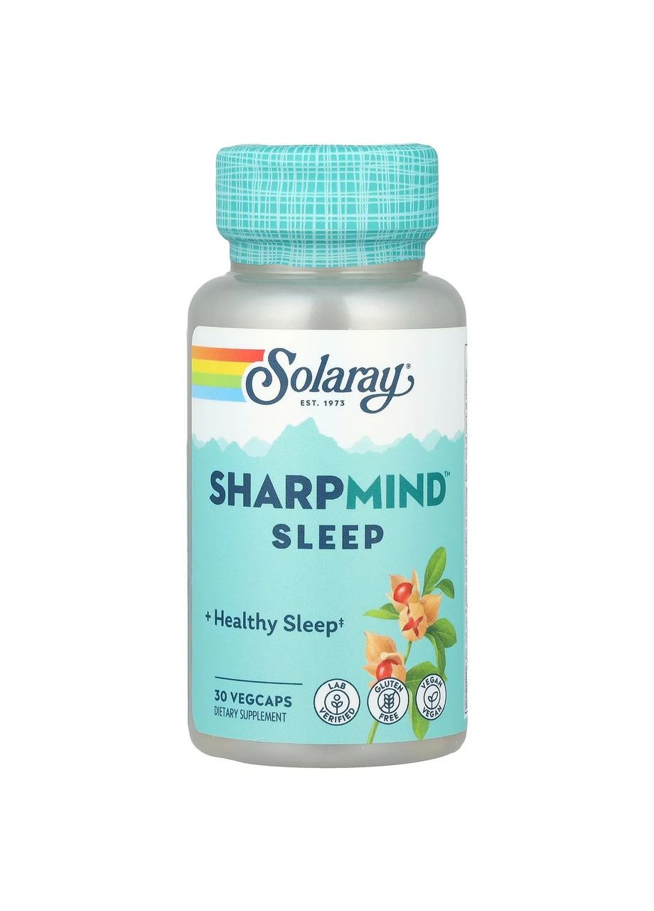 Формула для сну SharpMind Nootropics Sleep, 30 капсул Solaray (366817383)