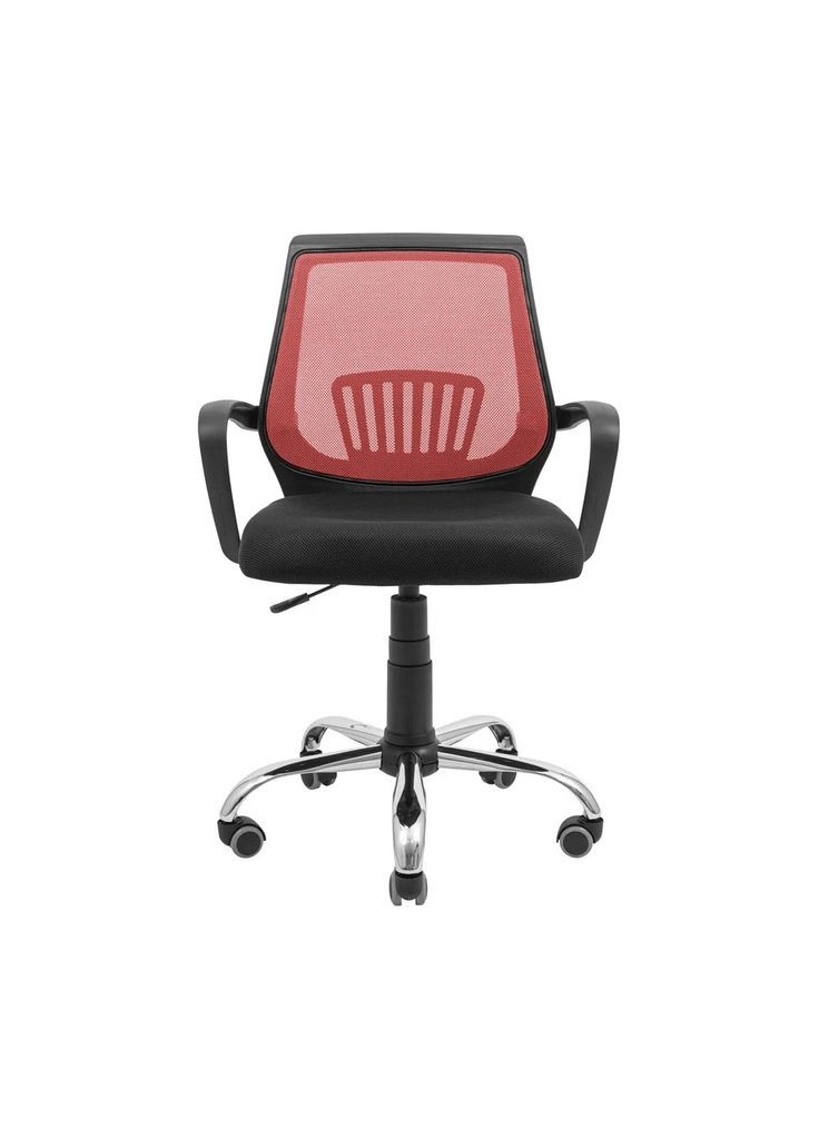 Офісне крісло (m438505) Richman Стар Хром Піастра Сітка чорна + червона (366565368)