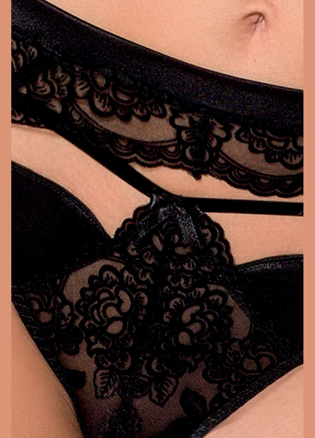 Чорний демісезонний комплект білизни tonya set cherrylove Passion