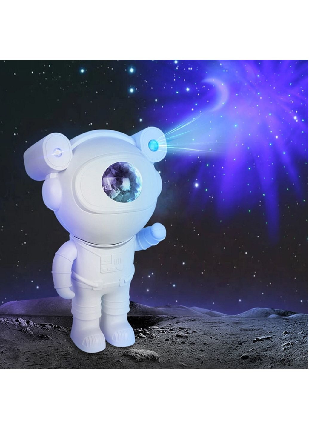 Лазерный проектор звездного неба ночник с пультом и блютуз колонка + слот под SD карту More Астронавт RGB (314860960)