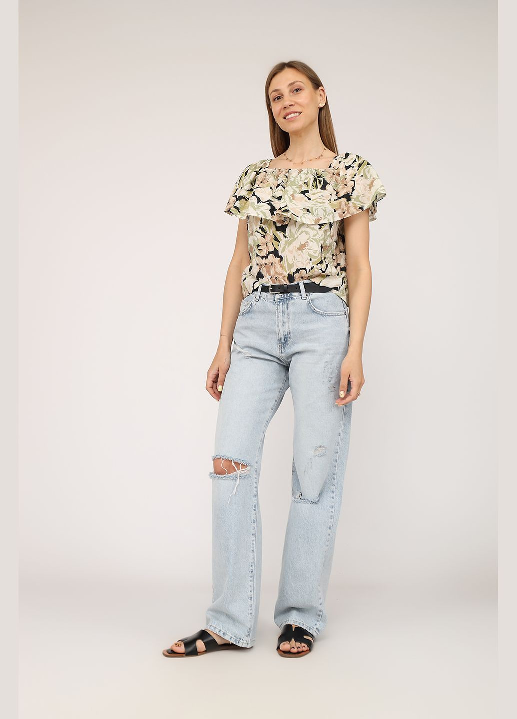 Салатова блуза жіноча колір салатовий cb-00275888 Mixray