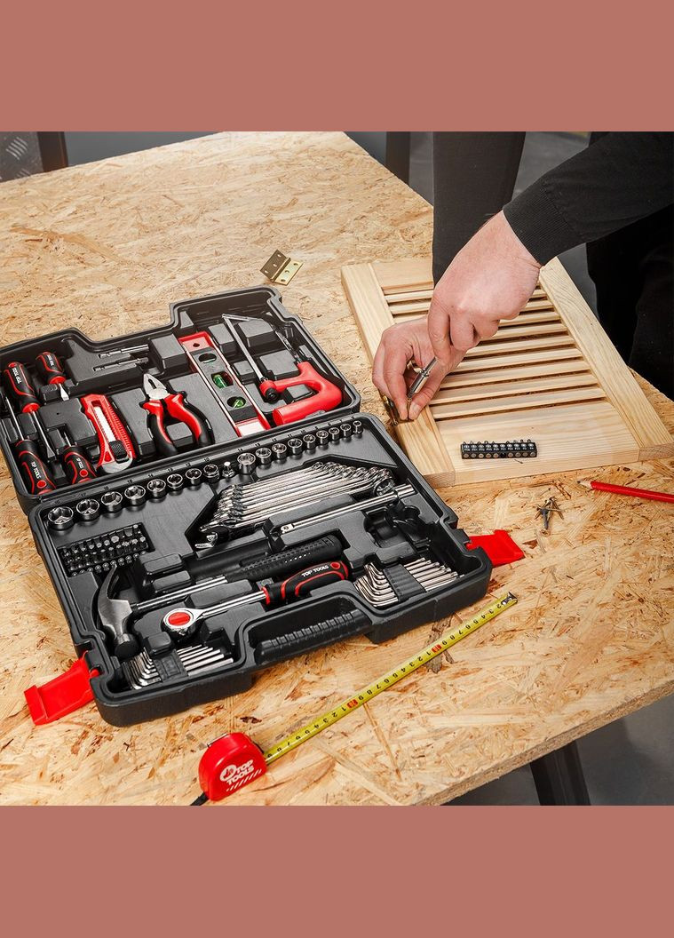 Набір інструментів (3/8", 100 предметів) універсальний (25354) Top Tools (327874570)