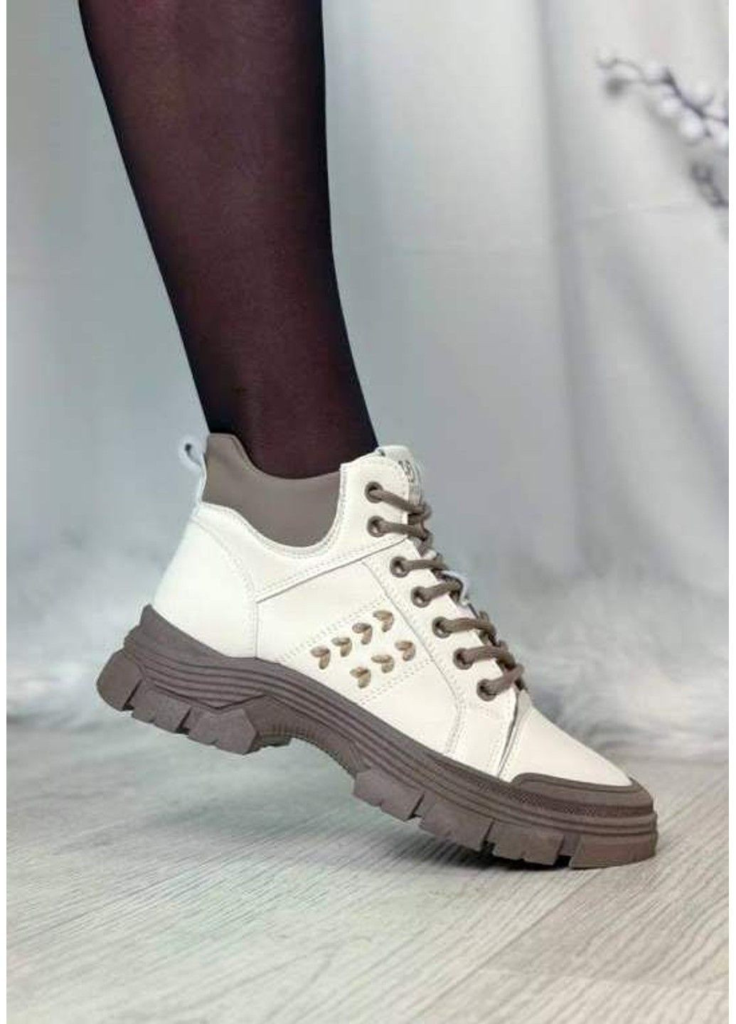 Черевики жіночі зимові на хутрі бежеві (N033-1) Loretta (365796617)