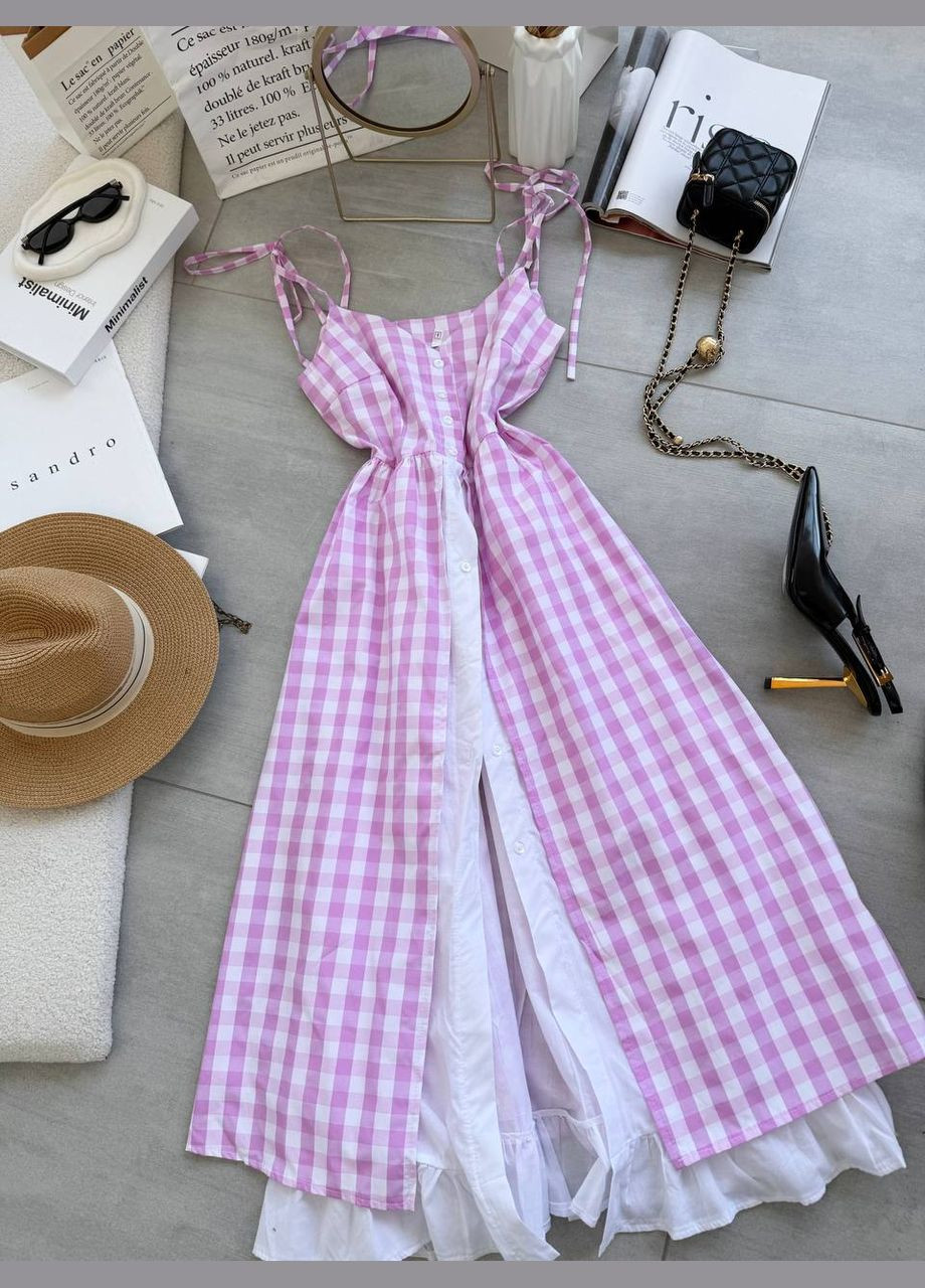 Летний женский женский сарафан Україна в клеточку