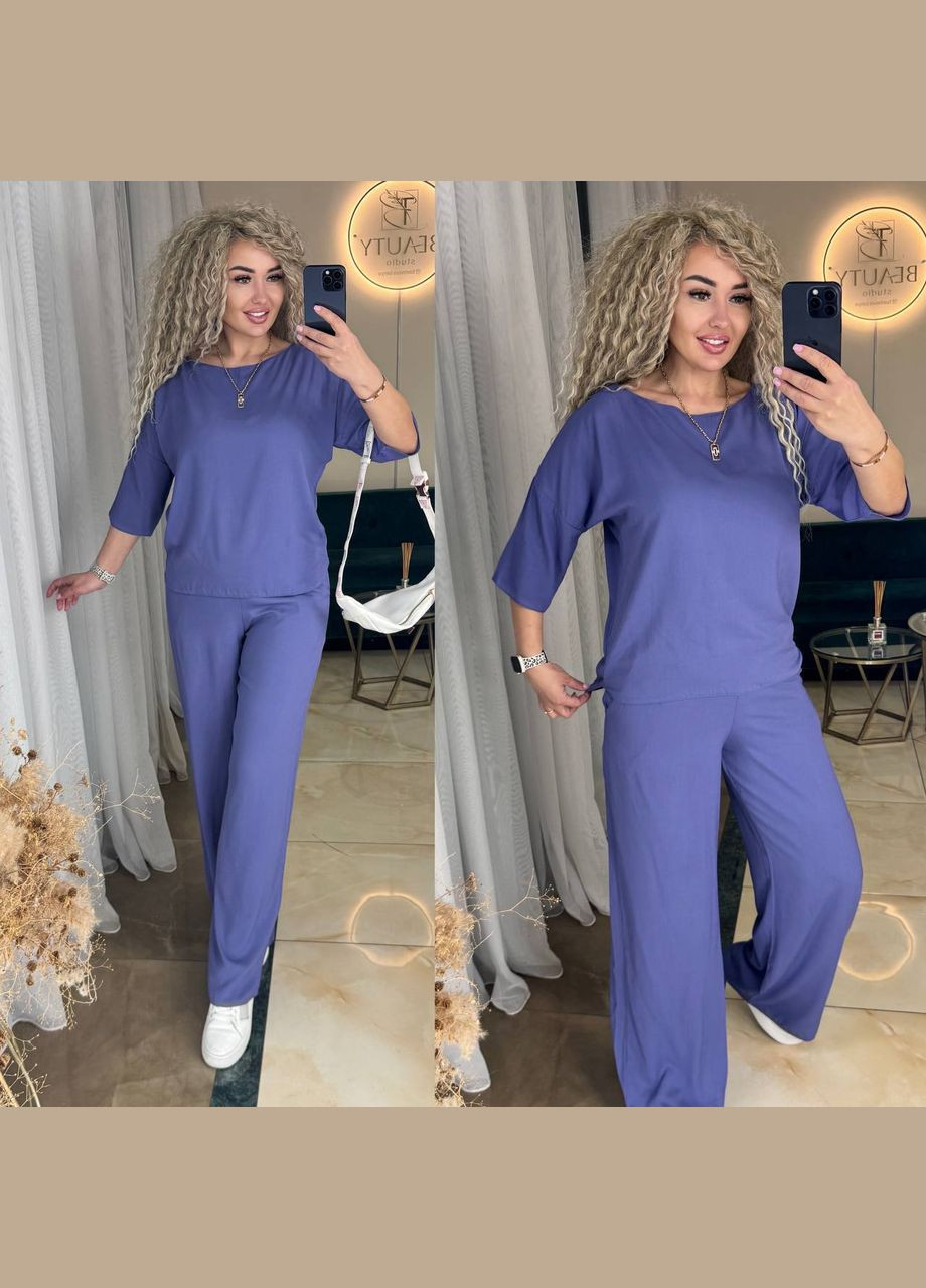 Женский летний костюм из натуральной ткани No Brand С1519-1518-2000/3 (347175983)