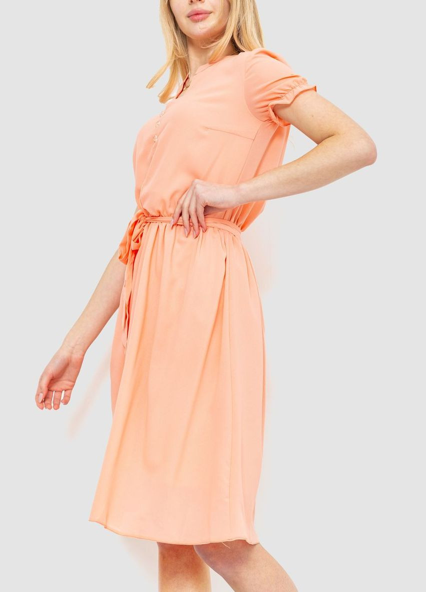 Персиковое платье однотонное, цвет персиковый, Ager