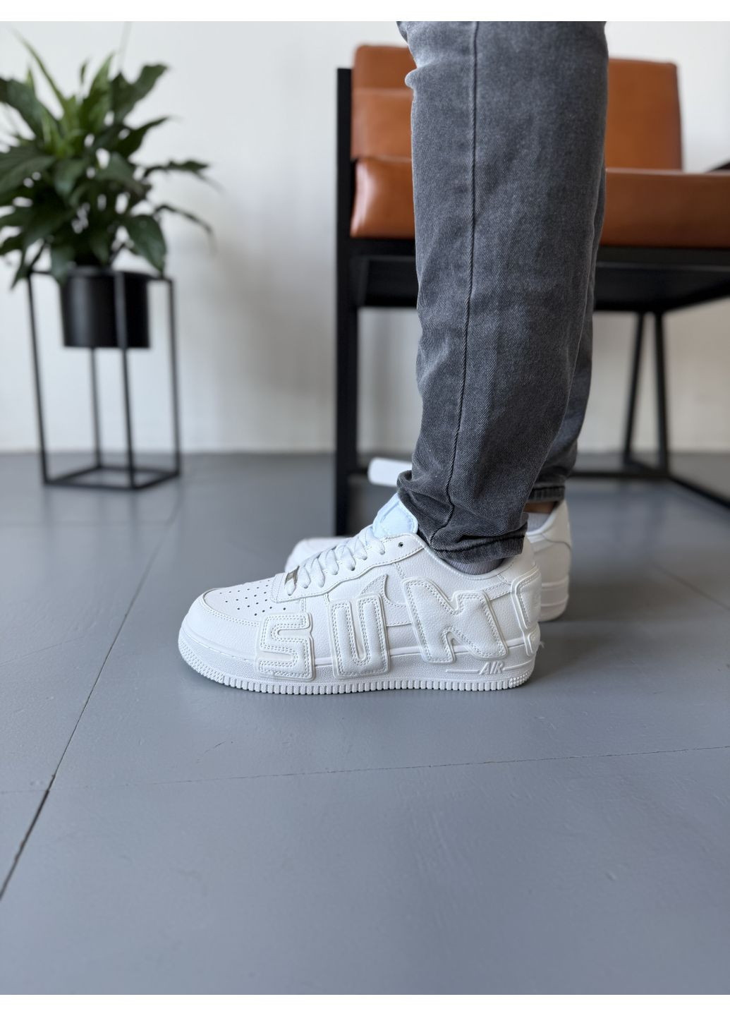 КРОССОВКИ ЖЕНСКИЕ NIKE AIR FORCE 1 LOW CACTUS PLANT FLEA WHITE НАЙК АИР ФОРС 1 ПРЕМИУМ No Brand белые демисезоны (368861747)